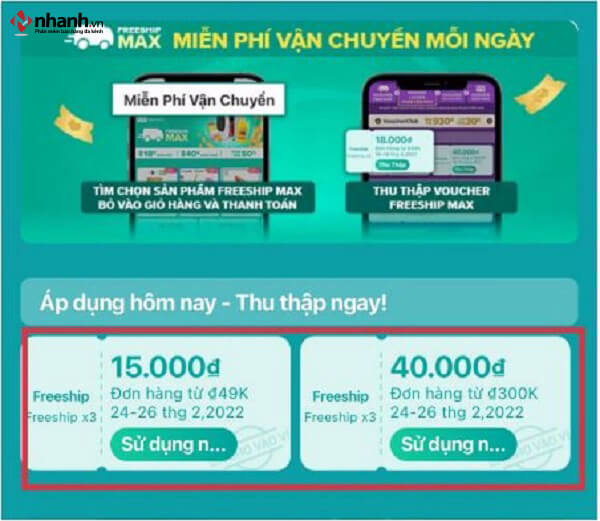 Mã miễn phí vận chuyển Lazada