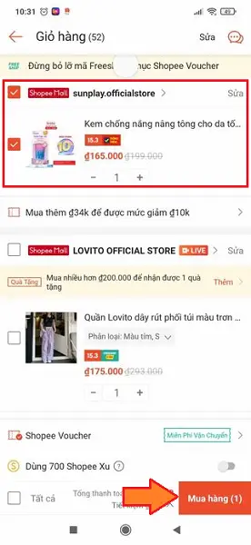 Hướng dẫn cách mua đồ/đặt hàng trên Shopee cho người mới