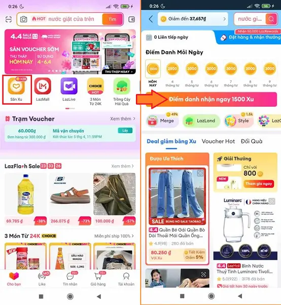 Lazada 4.4 - Sale Ngon Nhất Tháng: Voucher 400K, FreeShip 0Đ