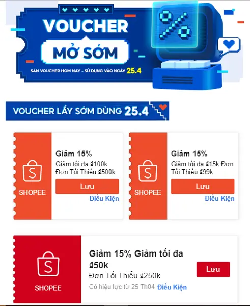 Shopee 25.4: Shopee Video Giảm 50%, Voucher Xtra 1 Triệu