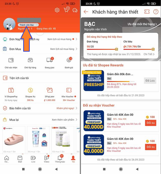 Shopee Rewards là gì? Các hạng thành viên Shopee