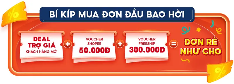 Voucher Shopee cho người mới: Voucher 60K, FreeShip 50K